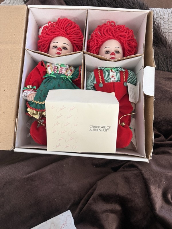 Marie Osmond 1995 Christmas clown twins 