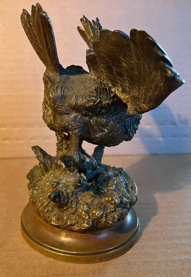 Antigua escultura de pájaro Ferdinand Pautrot Foto 4 de 4