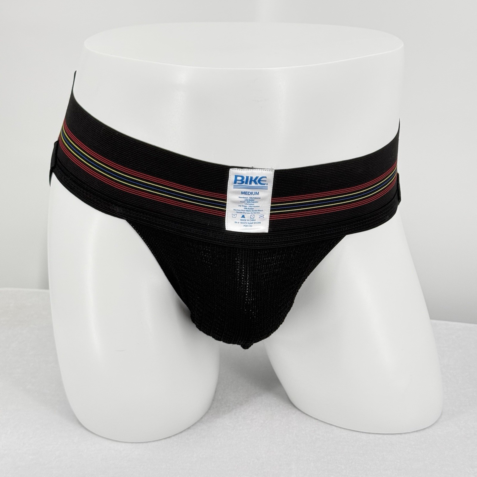 Bike Original No 10 Jockstrap Mens Medium Black Athletic Support Gym