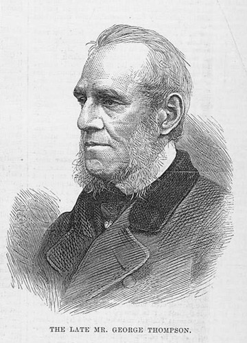 George Thompson Abolitionist - Antique Print 1878