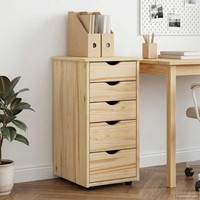 Schrank 34 X 39 X 61,5 Cm Massivholz Kiefer Braun