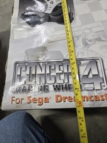 Sega Dreamcast Interact Concept 4 Racing Wheel Driving Wheel & Foot Pedal NEW.