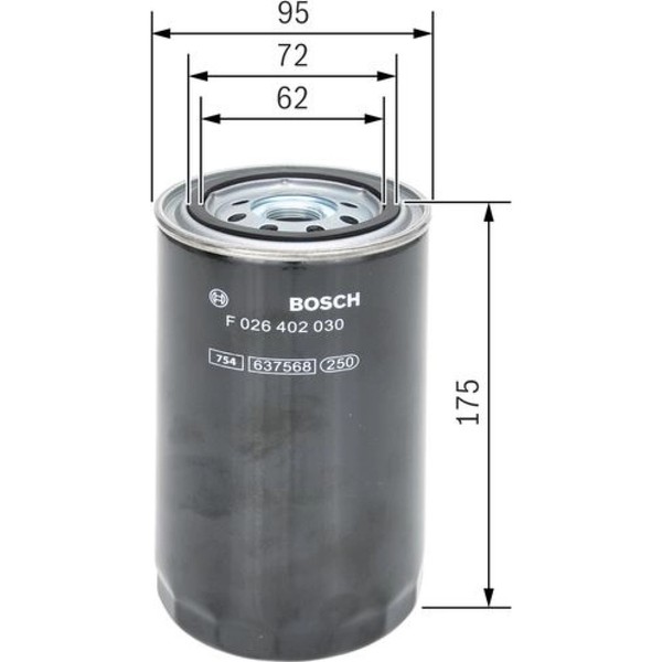 Bosch F 026 402 030 Kraftstofffilter FüR DAF Avia Irisbus BMC LF 55 LF 45 CF 65-image