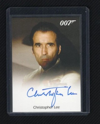 James Bond Archives 2015 Auto Autograph Card Christopher Lee as Scaramanga