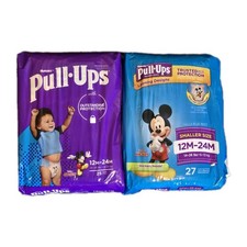 52 Huggies Pull Ups Training Pants 12M-24M 14-26lbs Disney Jr Mickey Diapers