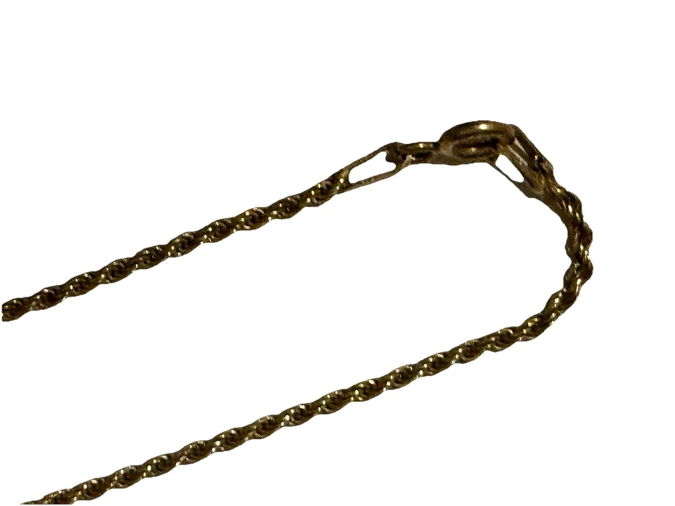 "Colgante de oro Tory Burch 18"" cuerda torcida oro sobre plata esterlina collar de cadena" Foto 3 de 4