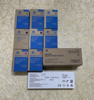 Genuine Konica Minolta Biz Hub Toners, 3 yellow, 2 black, 2 magenta and 1 Cyan.