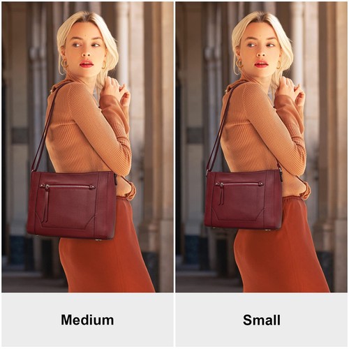 Medium Women Genuine Leather Crossbody Bags Cowhide Shoulder Handbag Ladies P... - Picture 2 of 6