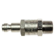 Quick Coupler Plug, Auto-Style 3/8" M NPT x 1/4" Plated Steel Automotive