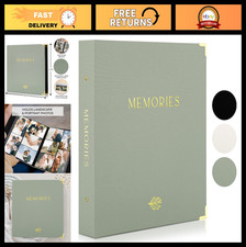 Linen Photo Album for 4x6 Photos - Holds 500 Pictures, Perfect for Family, Baby