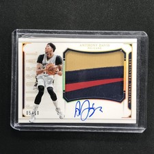 2015-16 National Treasures Anthony Davis Colossal Patch Auto Gold 5/10