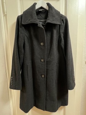  Blue Motion Kurzmantel Gr 42 Anthrazit Grau Wollmantel Winter Jacke Knöpfe   HM