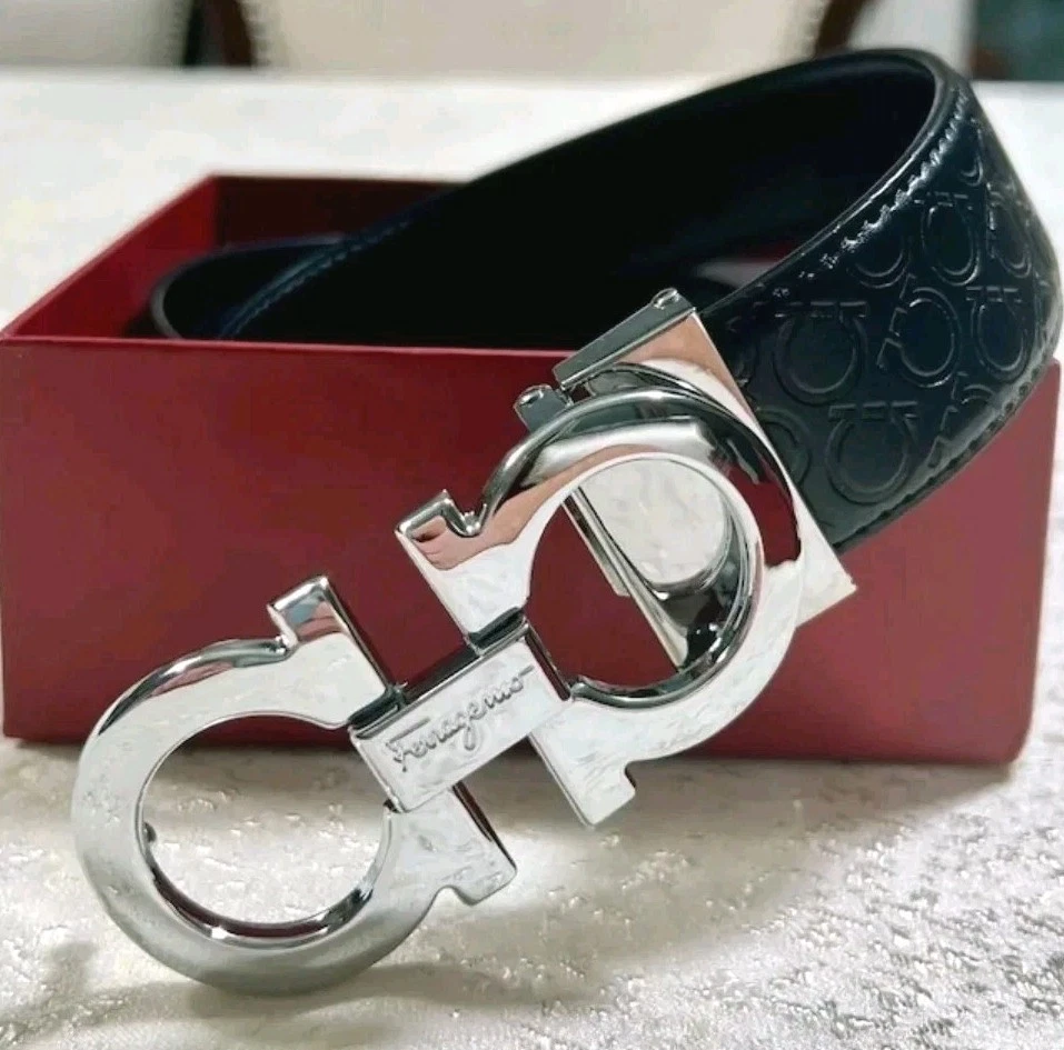 Cintura SALVATORE FERRAGAMO Original. PELLE Nero. Cm 115 *ULTIMI SALDI -50% - Immagine 2 di 4