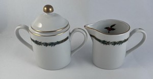 Department Dept 56 Christmas Classic Creamer and Covered Sugar Set Mint