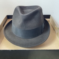 Vintage Resistol Self Conforming Fedora Hat 7 3/8 Beaver XXX W/Box Kitten Finish