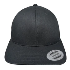 The Classics Yupoong Snapback Mesh Back Trucker Hat Black One Size