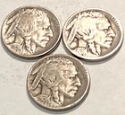 Three  (3) 1924 P  Buffalo Nickel s MIXED GRADES NO RESERVE  *J1958