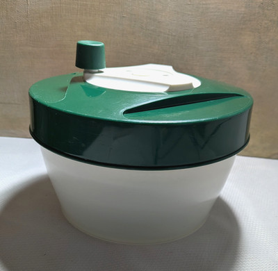 Vintage Triumph Brevet Green White Salad Spinner Large No 7220266 Made in France