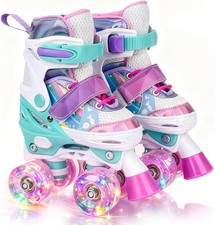Roller Skates for Kids Ages 5 6 8 12 Year Old 4 Size Adjustable Quad Roller