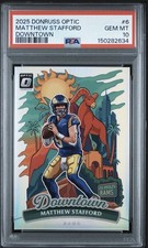 Panini Donruss Optic 2025 Matthew Stafford Downtown Prizm Rams #6 PSA 10 - POP 1