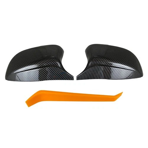 Rear Carbon Fiber M3 Style Side Mirror Cover Cap For 2014-21 Infiniti Q50 Q60