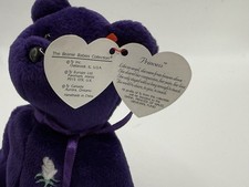 💜🧸Princess Bear 💜🧸 | Ty Beanie Baby | China PVC No Space In Poem | Mint