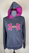 Under Armour Women's Medium UA Storm Semi-fitted Hoodie Sweatshirt Gray Logo