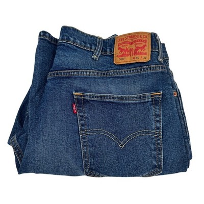 Levi's 550 Jeans Mens 40x32 (40x31 ACTUAL) Blue Relaxed Fit Straight Leg Denim