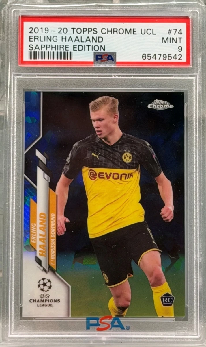 2019-20 Topps Chrome UCL Sapphire Edition Erling Haaland #74 for