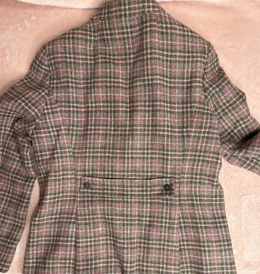 Jaqueta Brooks Brothers feminina blazer de tweed colarinho rosa marrom rosa bronzeado 12 - Imagem 3 de 4