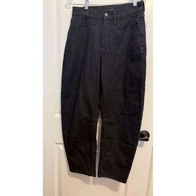 Old Navy Jeans Women 4 Black NEW Wow Barrel Leg High Rise