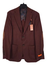 Tallia Men's Slim-Fit Textured Wool Blend Sport Coat Rust Solid 38R NWT