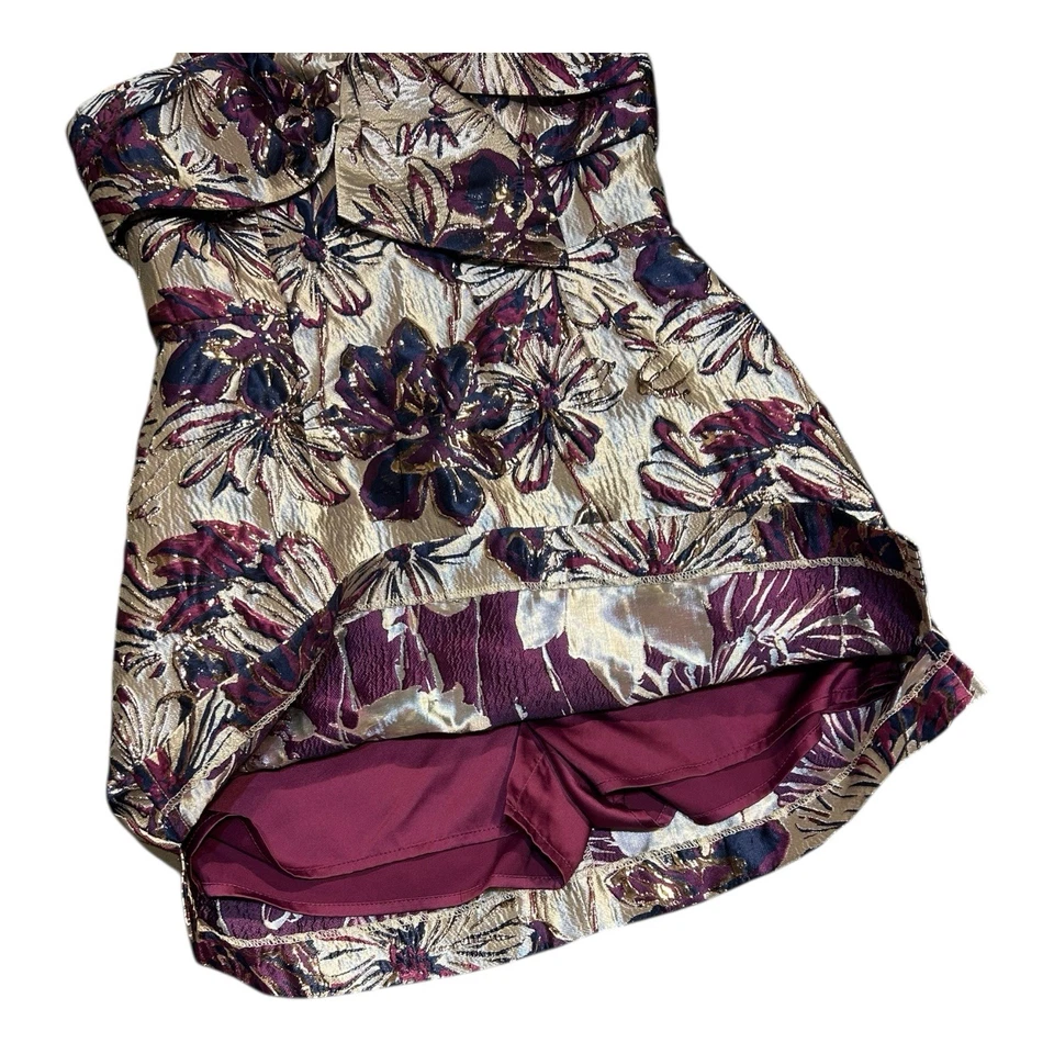 Mameluco Lilly Pulitzer Kavia Falda Pequeño Amarena Cereza Fiesta Floral Brocado Foto 4 de 4