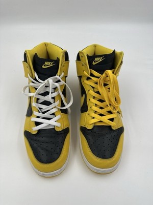 Nike Dunk High Iowa CZ8149-002 Black Varsity Maize Leather High Top 2020 Size 13