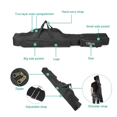 MARKENLOS Lixada 1. Angeltasche Tragbar Faltbare Angelruten Und Rollentasche Reisetasche