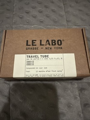 Le Labo Tonka 25 Eau de Parfum Travel Tube Refill Trio Set HARD TO FIND 3 X 10mL