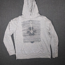 American Eagle Hooded Long Sleeve Lightweight Sweatshirt Large Gray