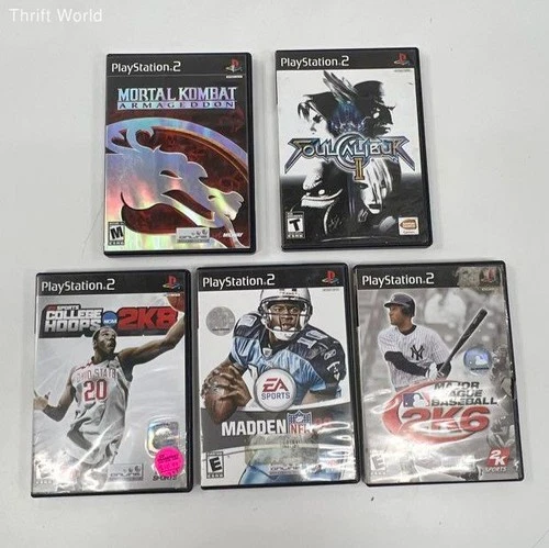 Mortal Kombat Armageddon SoulCalibur II 5 PS2 Game Lot Playstation 2