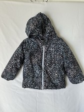 Columbia Girl  s Winter Jacket Blue and Pink Speckles Design Size 4T