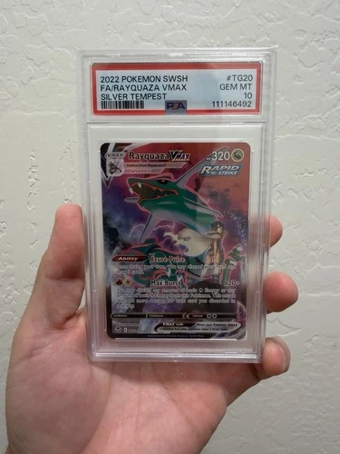 Pokémon TCG Rayquaza VMAX TG20/TG30 Swsh12: Silver Tempest Alt  Art Card PSA 10