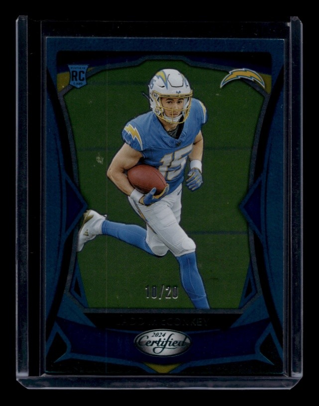 2024 Certified Football Ladd McConkey #125 Rookie Teal Mirror FOTL /20