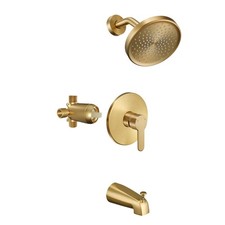 Gold Shower Faucet Set with Tub Spout, Bathtub and Shower Faucet Combo Kit,