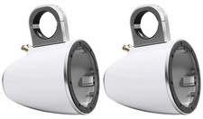 Pair Kicker 43KMTES8W White Marine 8" Speaker Wakeboard Tower Enclosures KMTES8