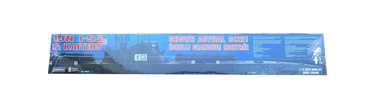 Lindberg IJN I-53 1:72 Submarine with Kaiten Torpedoes