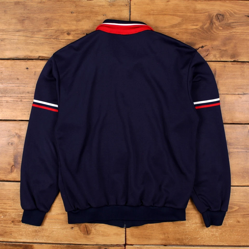 Vintage Macgregor Windbreaker Jacket XL 90s Track Striped Blue - Изображение 2 из 4