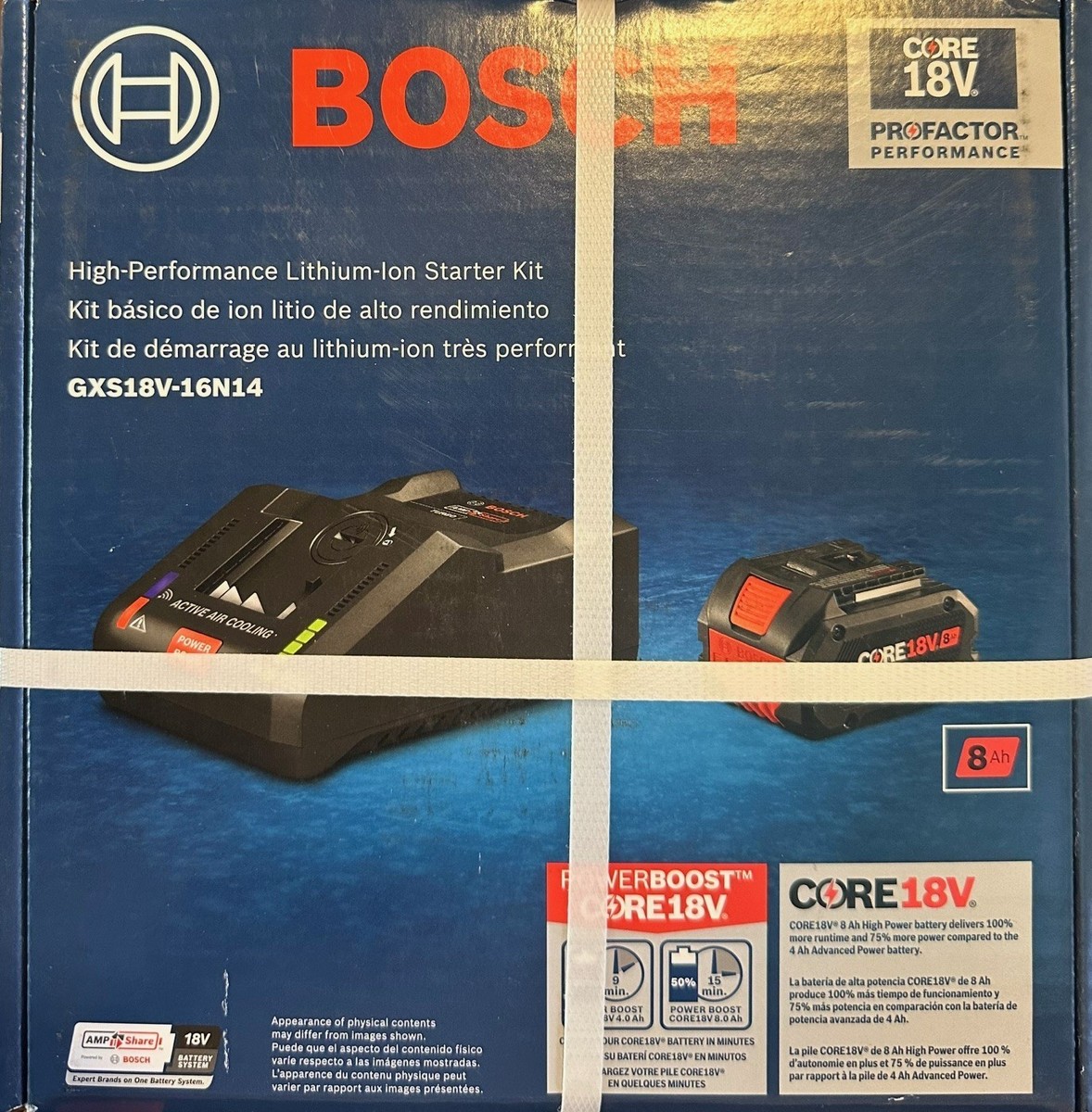 NEW Bosch High Performance Lithium-Ion Battery Starter Kit Model