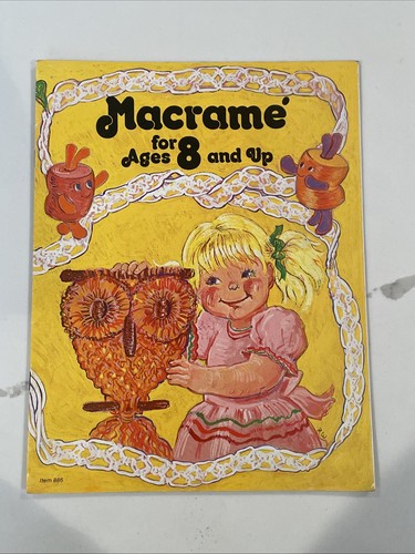 Vintage 1976 Macrame for Ages 8 and Up Book Patterns & Instructions 19 pages