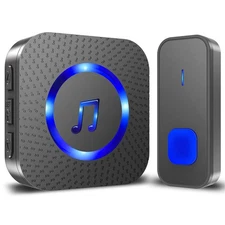 Wireless Doorbell,Waterproof Doorbell Chime Operating at 1300 Feet Loud Door Bel