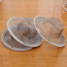 2pcs Stainless Steel Bathroom Drain Filter Net Screening Sink Drain Strainer