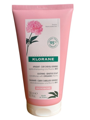 Paquete de 4 acondicionadores de cuero cabelludo sensible Klorane peonía Francia microbioma natural - Imagen 2 de 9